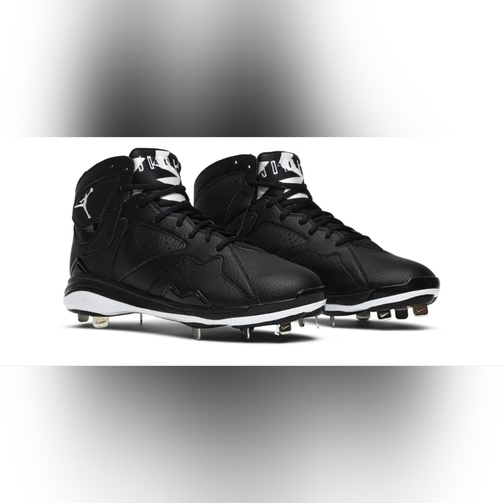 Jordan Retro 7 Oreo - Black Baseball Metal Cleats